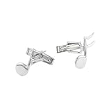 Buy Sterling silver crotchet music note cufflinks with presentation box. Made in the U.S.A by For the Cuff