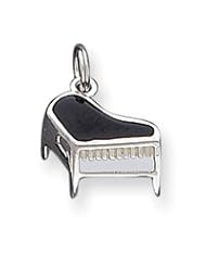 Sterling Silver Enameled Piano Charm QC4776"