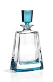 22oz. Blue Crystal Decanter - Hamilton Collection - Bohemia Crystal - Made In Czech Republic