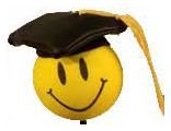 Smiley Grad Antenna Ball Topper