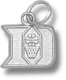 Duke Blue Devils Sterling Silver Iron Duke D Basketball 3/8 Charm