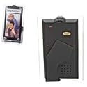 Media Street Standard 2-1/4" x 3-3/8" Modern Mini eMotion Talking Picture Frame, About 4" Diagonal, Clear with Black Border.