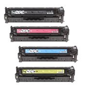 Comobo HP CC530A, CC531A, CC532A, CC533A Toners for CP2025, CP2025N, CP2025DN, CP2025X, CM2320 MFP Remanufactured 1 of B, C, M, Y