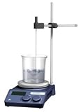 SCILOGEX MS-H-Pro Circular-top Digital Magnetic Hotplate Stirrer with Temperature Control Package (Including Magnetic Hotplate Stirrer, Temperature Sensor, and Sensor Support Rod/Clamp. Free Shipping in the US)