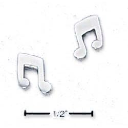 Buy Sterling Silver Music Notes Post Earrings made by JewelryWeb now!