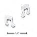 Sterling Silver Music Notes Post Earrings