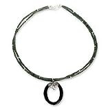 Jade and onyx choker, 'Happy Heart'