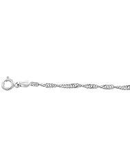 Sterling Silver Italian Singapore Chain Necklaces & Bracelets 2.2mm Nickel Free, sizes 7 - 30 inch