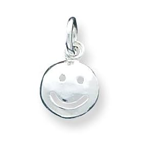 Sterling Silver Smiley Face Charm with 20 inch Sterling Silver Chain
