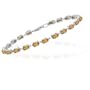 4.1 Cts Citrine Bracelet in 14K White Gold