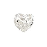 Sterling Silver Trinity Knot Heart Bead - Made in Ireland