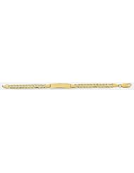 4mm 14k Flat Cuban Link Baby ID Bracelet 6"