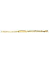 4mm 14k Flat Cuban Link Baby ID Bracelet 5.5"