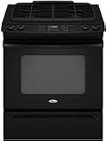 Whirlpool : GW397LXUB 30 Slide-in Gas Range with 4 Sealed Burners Black