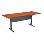 BRETFORD FOLDING T-LEG 72IN RECT-TABLE WILD CHERRY W/ BLK ( CR8502-CY )