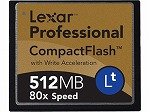 レキサーメディア 80倍速CF プロフェッショナルモデル ロックタイト 512MB CF512-80-637