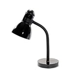 Ledu Advanced Style Incandescent Gooseneck Desk Lamp Black 16in High Heavy- ....