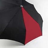 Davek Duet Umbrella- Black / Cranberry