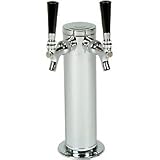 Double Tap Stainless Steel Draft Beer Tower - 3 Diameter