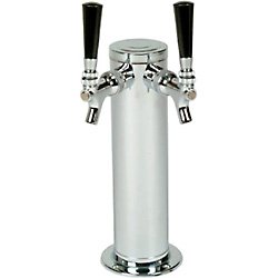 Double Tap Stainless Steel Draft Beer Kegerator Tower - 3″ Diameter