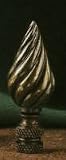 Finial Showcase Baluster Series Antique Metal Metal Twisted Cone Finial- B229A/B229A