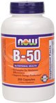 NOW B-50 B-COMPLEX - 250 CAPSULES