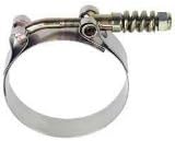TJ Longda Heavy Duty Spring Loaded SS T-Bolt Clamps SAE 156 for 5.5" ID Hose, Diameter Range: 5.75"-6.06", 1 Piece, Polish