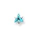 14k White Gold Blue Topaz Star of David Earrings