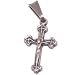 Double faced small Crucifix - Pewter rosary or chaplet crucifix (1.6cm or 0.65 inches)