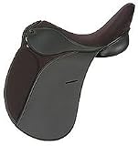 HDR Synthetic Dressage Saddle Black 18 Wide Seat