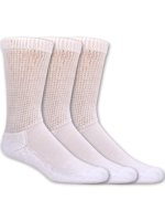 Dr. Scholl's Diabetes & Circulatory Crew Socks White LRG - 3 Pairs