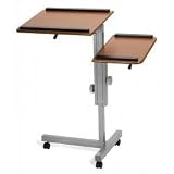Split-Level Lap Top Desk - Cherry & Silver (Silver/Cherry) (39.5