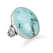 Oval Turquoise Ring in Sterling Silver