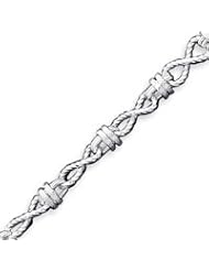 Sterling Silver 7.75 Inch Polished Fancy Link Toggle Bracelet - 7.75 Inch
