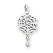 Sterling Silver Antique Snowflake With CZ Charm