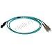10Gb Aqua Fiber Optic Cable, MTRJ to SC, Multimode Duplex (50/125) - 5 Meter