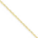 14k .8mm Lite-Baby Rope Chain Necklace - 24 Inch