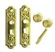 Dollhouse Miniature Victorian Brass Door Plate Set