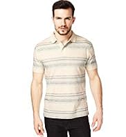XXXL North Coast Pure Cotton Watercolour Multi-Striped Polo Shirt