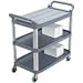 Rubbermaid Mobile Utility Cart,300 lb. Cap,40-3/5x20x37-4/5,Gray