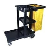Rubbermaid Janitor Cart With Zipper Yellow Vinyl Bag