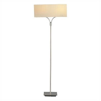 Adesso Wishbone Floor Lamp - Satin Steel