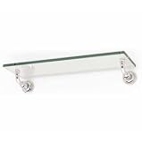 Columnar Tempered Glass Shelf Finish: Polished Chrome, Size: 18"
