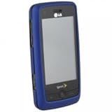 Dark Blue Rubberized Protective Shield for LG Rumor Touch