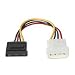Serial ATA Power Cable, 4 Pin Molex To 15 Pin SATA