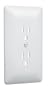 Taymac 2000W Paintable Outlet Cover Wall Plate Frame, White, 1-Gang