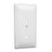 Taymac 2000W Paintable Outlet Cover Wall Plate Frame, White, 1-Gang