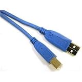 Cables To Go 35674 USB 2.0 A Male to B Male Cable, Blue (6.5 Feet/ 2 Meters)