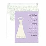 Purple Gown Invitation Wedding Print it Yourself Invitations