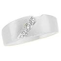 0.10 Carat G/VS2 Round Diamond Wedding Band in 18ct Solid White Gold